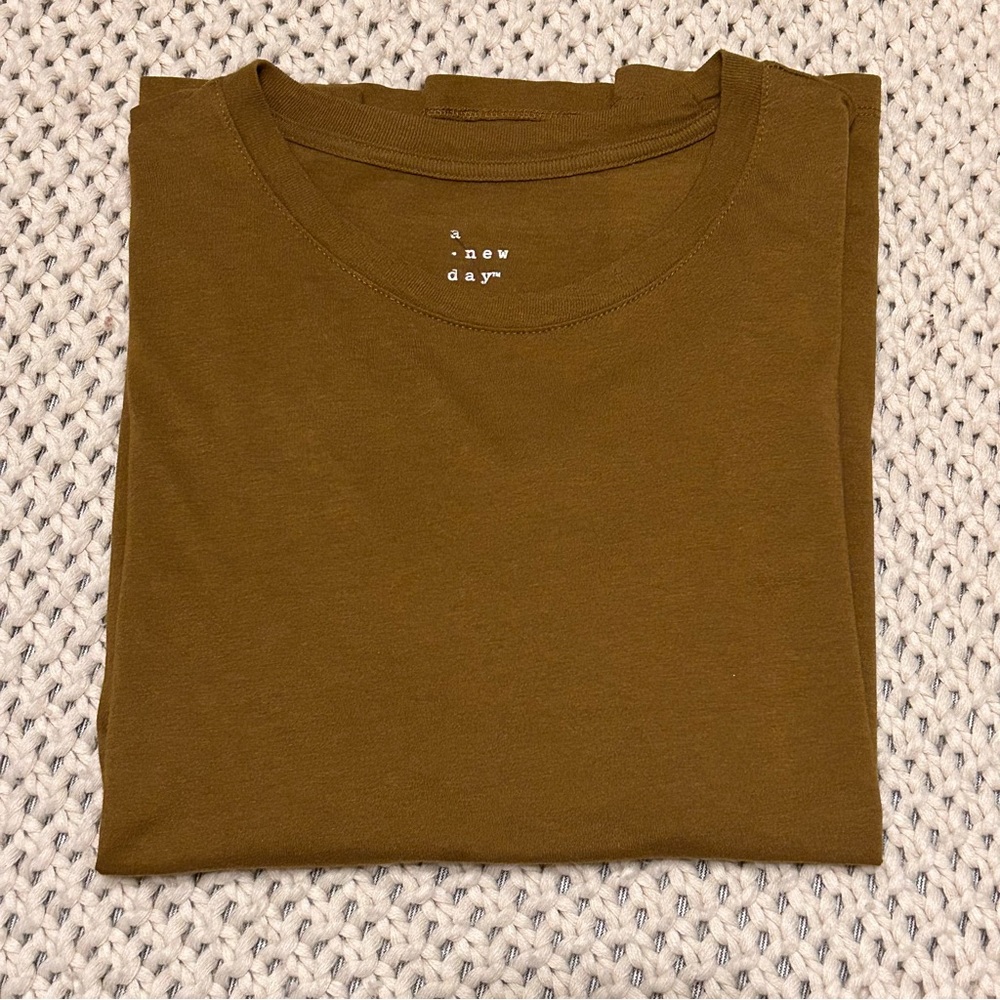A New Day Olive/Brown Tee